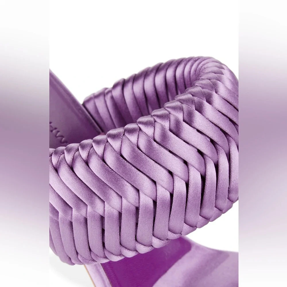 Gia Borghini X RHW Rosie 1 Satin Mules Lavender
